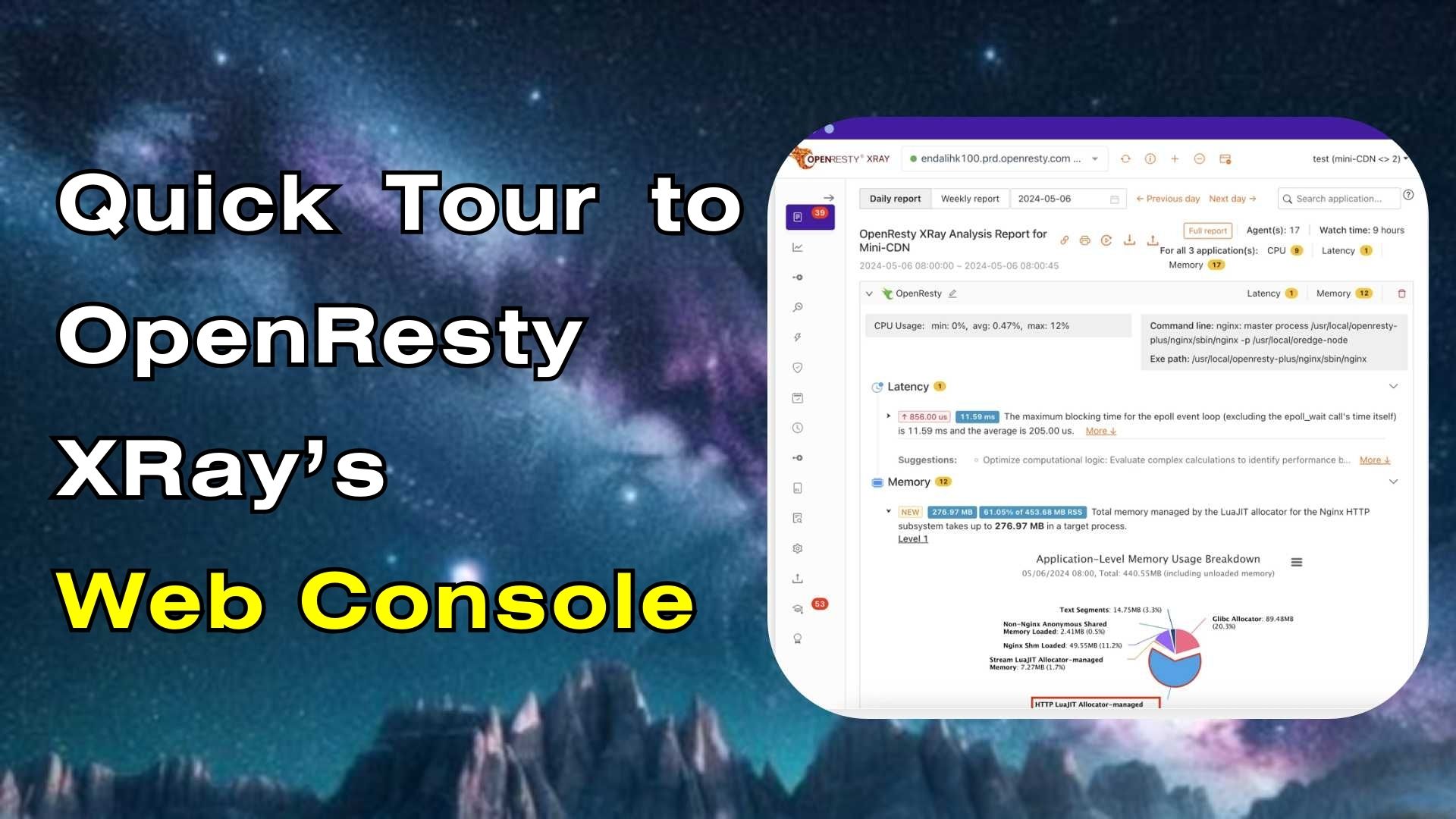 A Quick Tour to OpenResty’s Web Console